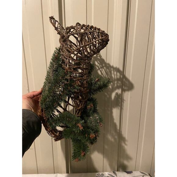 Wicker deer head decoration - Picture 1 of 6